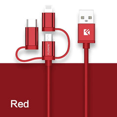 3-In-1 Charging Cable Micro USB Type C